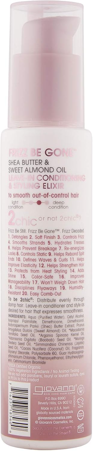 Giovanni Cosmetics 2chic Frizz Be Gone Leave-In Conditioner, 166 g, No Color - Image 3