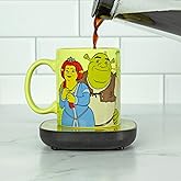 Uncanny Brands Shrek Mug Warmer 12oz Mug with Mug Warmer – Officially Licesned Ceramic Coffee Cup for Desk, Tea, Cocoa, and More
