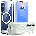 TORRAS Strong Magnetic & Seamless Stand for Samsung Galaxy S25 Plus Case, Fit for MagSafe, Mil-Grade Drop Protection, Anti-Yellowing, Adjustable Kickstand for Samsung Galaxy S25 Plus Case, Clear 2025