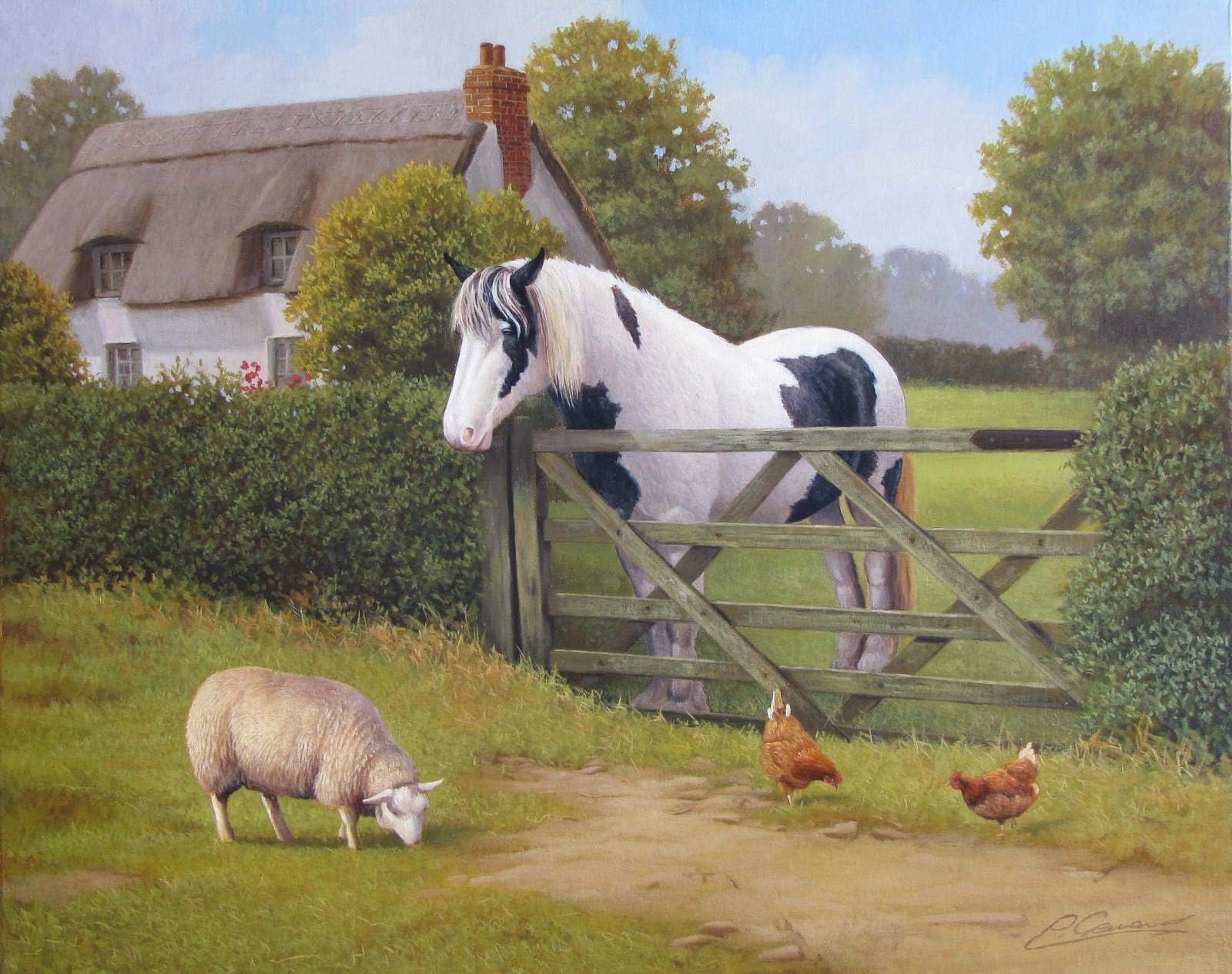 Children Jigsaw Puzzle 1000 Pieces Farm Ranch Landscape-Horse and Sheep Adults Wooden Puzzle Leisure Creative Puzzle Games Art Toys Puzzles