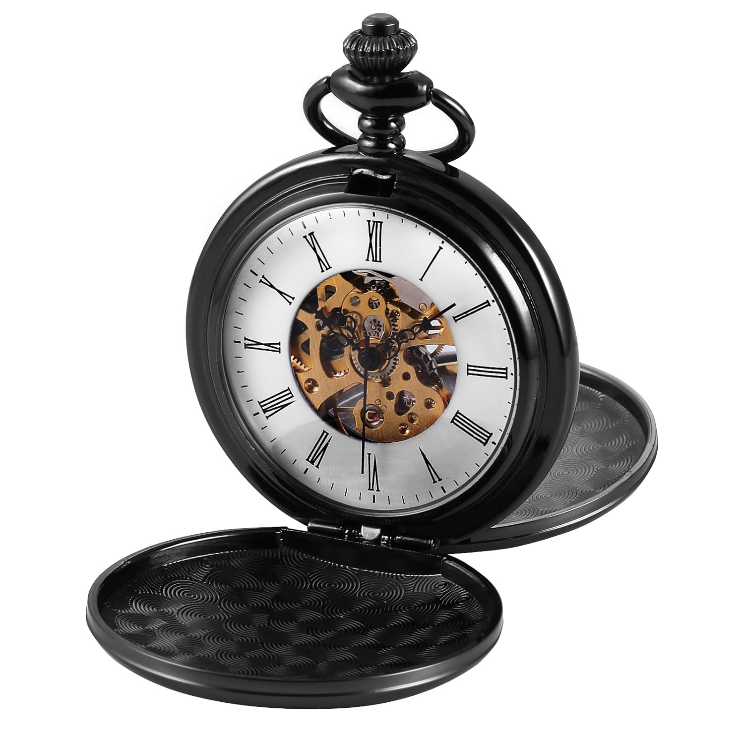 超大特価 エーエムピーエム24 Ampm24 懐中時計 機械式 ダブルハンター ブラックケース Wpk229 B01nas29m5 Seminario Ekosbrasil Org