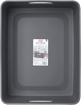 TATAY 15 L Plastic Storage Basket Baobab Grey Integrated Handles view 2
