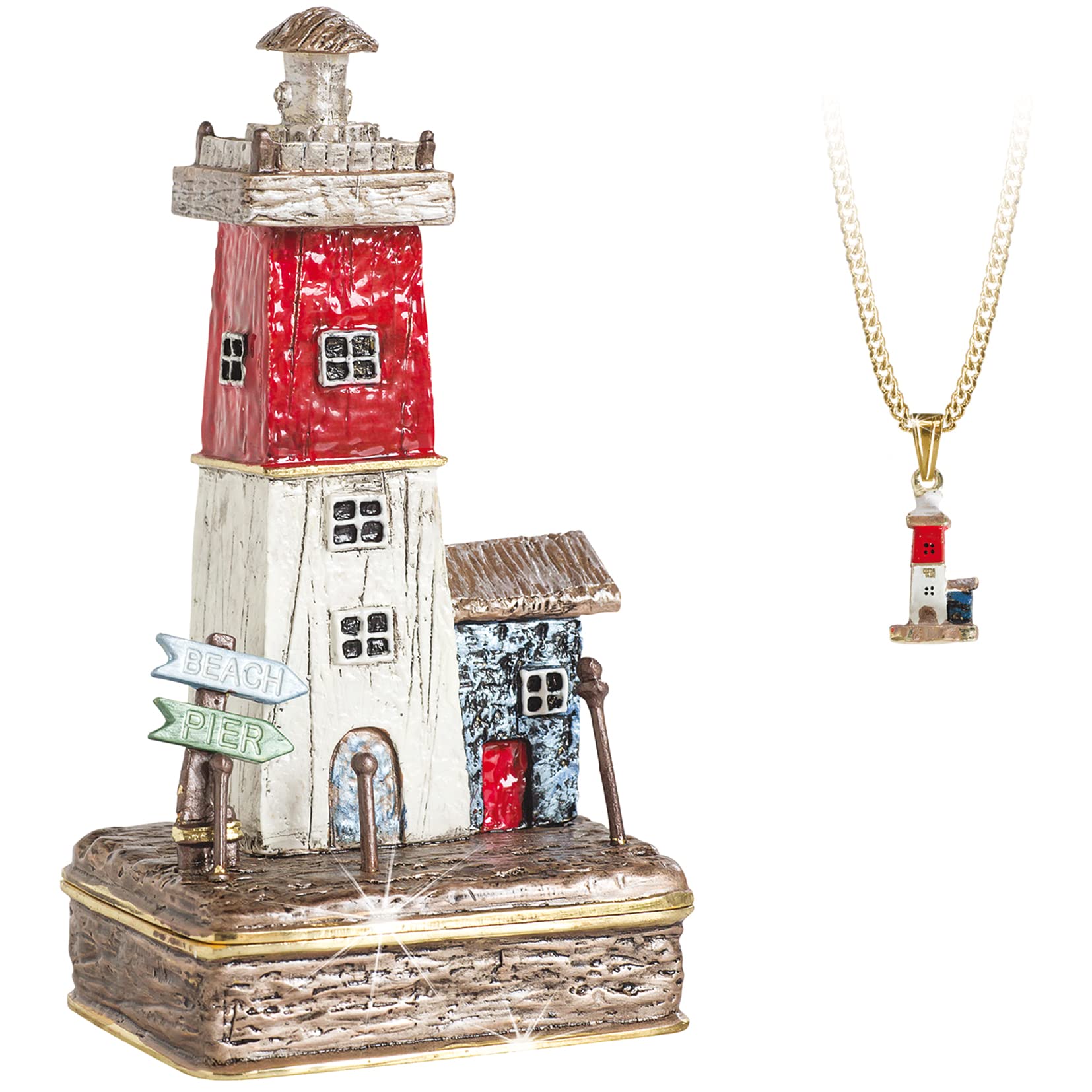 Secrets from Hidden Treasures 1102 Lighthouse Trinket Box