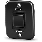 RV Awning Extend Retract Switch Kit, Replacement for 308474 | for Solera Power Awnings, 6-Terminal Interior Wall Rocker Switch with Faceplate
