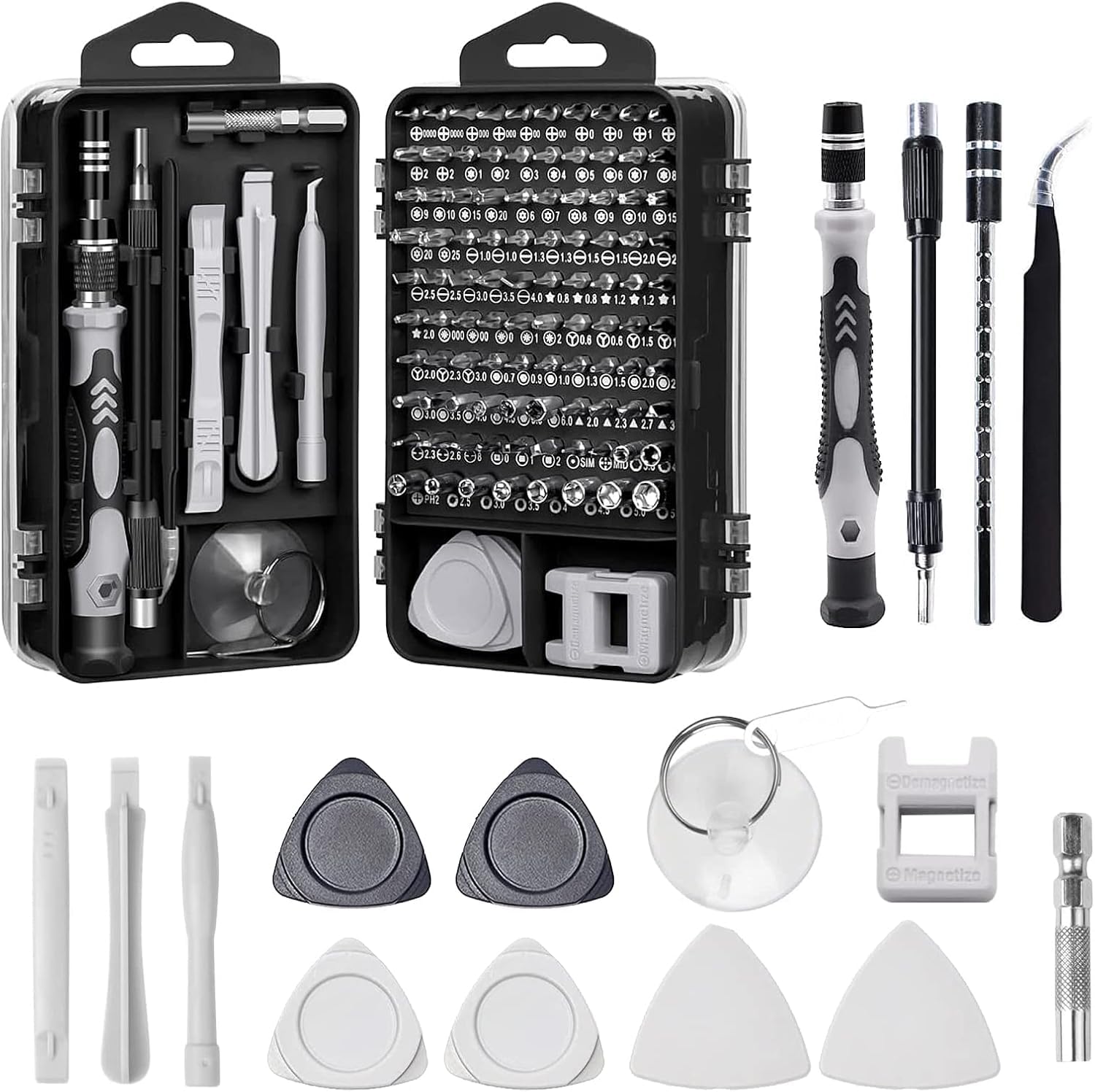 HOHXEN 115 in 1 Precision Screwdriver Set, Small Screwdriver Bit Set, Tool Kit for DIY Electronic Repairs, Laptop, iPhone, Computer, MacBook, Micro PC, PS4, Nintendo, Watch, Gifts for Men