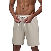 COOFANDY Men's Casual Shorts Drawstring Summer Beach Shorts Lightweight Elastic Waist Vacation Short with Pockets