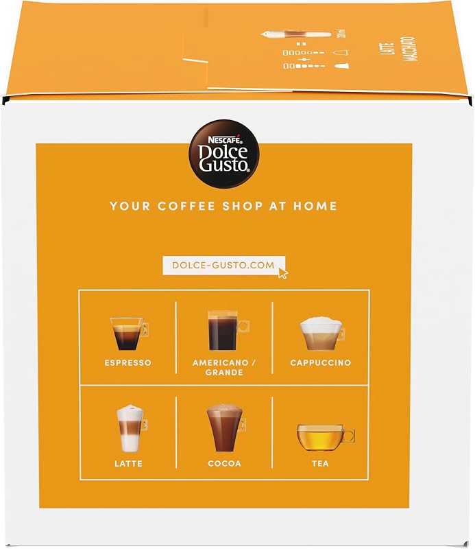 NESCAFÉ Dolce Gusto Latte Macchiato - Cápsulas de Café, 48 Cápsulas (3 x 16) - Original para Cafeteiras Dolce Gusto