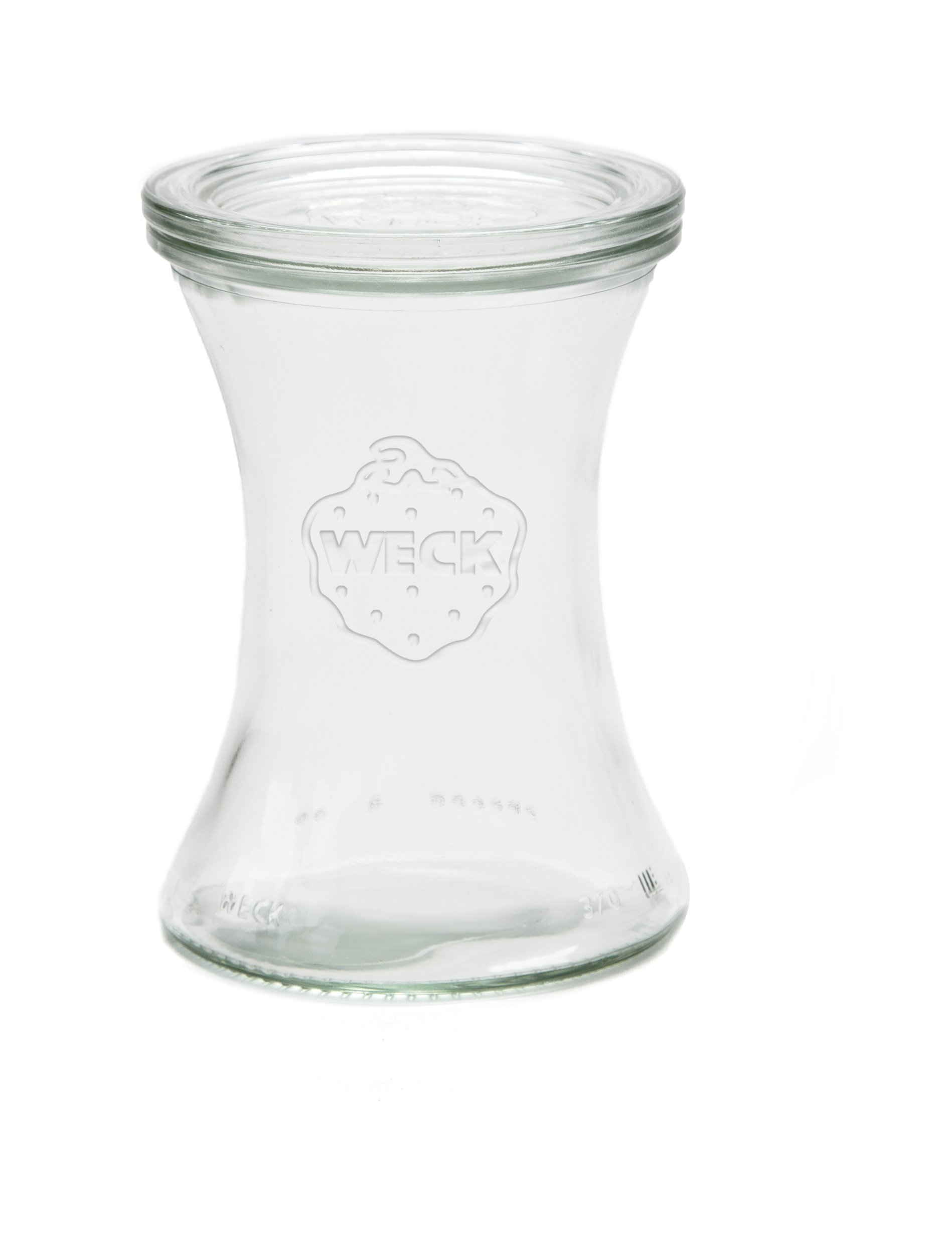 SET OF SIX 370ml Ergonomic Weck Jars 12cm high. Model 996