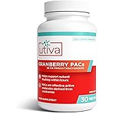 Szio+ Utiva Cranberry PACs – Clinically Studied Ingredients 36mg PACs Extract - UTI Prevention for Women - Urinary Tract Health – Cranberry Supplement Pills for Bladder Health, 30 Vegi Capsules