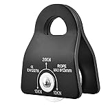 JEELAD 20kN Climbing Pulley Aluminum Alloy Rescue