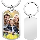Queenberry Custom Keychain with Picture Personalized Photo Keychain Gift Valentines Day for Men Boyfriend