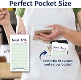 Gorilla Supply Guest Check Book 500 Ct Green Carbonless 2-ply Order Pad Server view 2