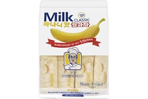 CAINCOSMETIC Milk Rice Cracker Snack Banana Flavor 240g – Soft Non-Fried Treat, Individually Wrapped for Easy Snacking, Pack of 1