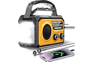 BAYTWA 59200mWh Emergency Radio - 16000mAh Portable Solar Hand Crank NOAA/AM/FM Weather Radio with Battery Powered & USB Charger,SOS Alarm,Flashlight, Reading Lamp for Outdoor Camping,Storm,Survival Kits