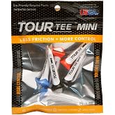 CMCDESIGN Tour Tee Mini Pack - Frictionless Golf Tees for More Distance &amp; Consistent Yards - Reusable, Made w/Recycled Plastic and Virtually Unbreakable - Six 1.75&rdquo; Short Golf Tees w/Rubber Tip
