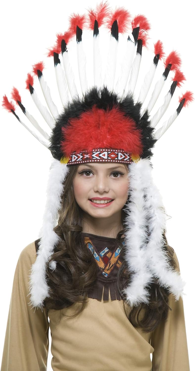 Charades Unisex-Adult's Indian Brave Headdress, One Size: Clothing
