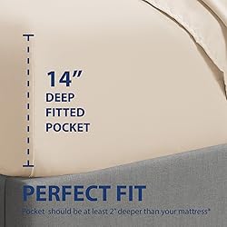 Cathay Home Twin Fitted Sheet - Double Brushed