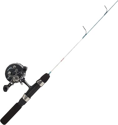 Eagle Claw Cold Smoke Inline Ice Light Fishing Combo, 24-Inch, Water Camo