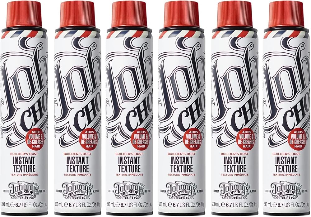 Johnny's Chop Shop Builder's Dust Hair Texture Spray Volume Lift 6 Pack 200ml