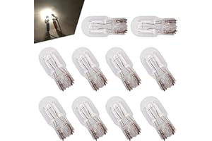 leechio 10 PCS Car 7443 Brake Light Bulb, 12V 21/5W Double Silk Brake Light Bulb, Plug Play Turn Signal Bulb Lighting Accessory, for Most Cars (White)