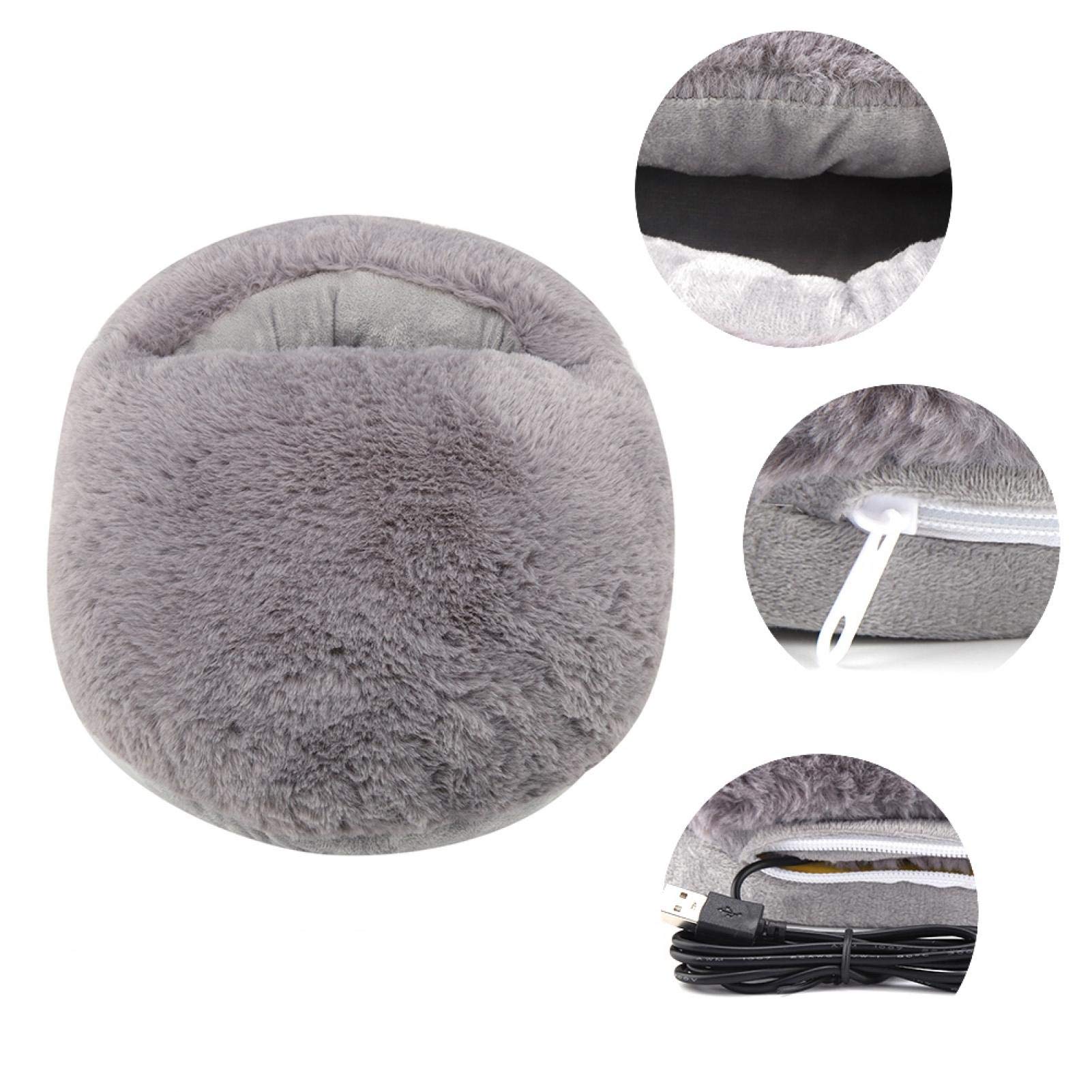 Zerodis Electric Foot Warmer, Heated Foot Warmer, Soft And Comfortable, USB Foot Warmer, Clear Damp And Cold, Premium Plush Fabric, for Foot Warmer Electric Heater(gray, 12)