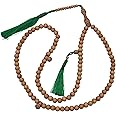 Sandalwood Prayer beads - 8mm- Round beads Sandal Wood Tasbih Zikr Prayer Beads with Green TasselsQ
