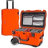 NANUK 938 Pro Photo Kit – Waterproof Travel Camera Hard Case with Padded Dividers and Wheels, 23.8” x 15.5” x 13.2”, Dustproof and Impact-Resistant, Ideal for Heavy Loads – Orange