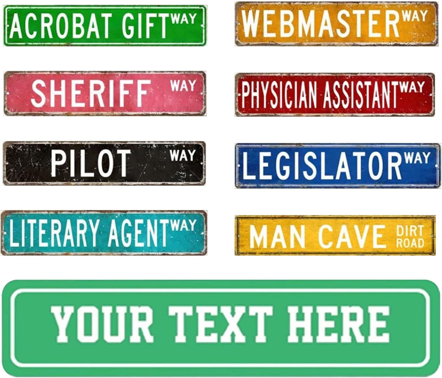 Yard Signs - Personalized Street Signs Customized - Custom Street Sign Metal with Name Text, Custom Road Signs Outdoor, Funny Street Signs for Room Decor Bedroom Business