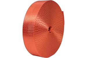 Devobunch 1 Inch Nylon Webbing Strap, Heavy Duty Nylon 10|25 Yard Webbing Roll, Durable Nylon Strapping for Indoor or Outdoor Gear, DIY Crafting, Repairing, 18 Vibrant Colors