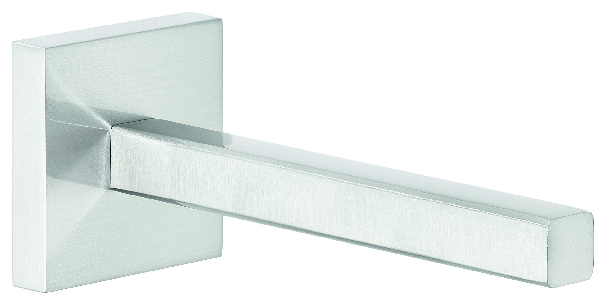 tesa EXXCLUSIV Spare Toilet Roll Holder - Self-Adhesive, Stainless-Steel Spare Toilet Paper Holder - Waterproof, incl. Power.Kit Adhesive Solution - 50 mm x 50 mm x 132 mm