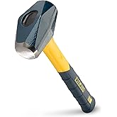 ESTWING Sure Strike Drilling/Crack Hammer - 2-Pound Sledge with Fiberglass Handle & No-Slip Cushion Grip - MRF2LB, Blue/Yello
