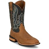 Justin Rustle 11" Premium Leather Western Boots for Men - Outlaw Collection - Durable, Comfortable Cowboy Style Footwear