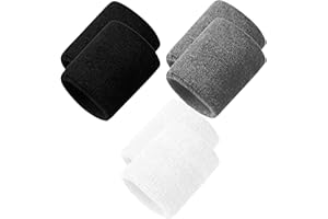 OUREAMOD Men Women Wristbands Terry Cloth Moisture Wicking for Sports Tennis Gym Work Out