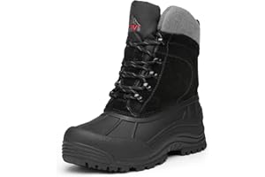 NORTIV 8 Men's Insulated Waterproof Winter Snow Boots TERREY