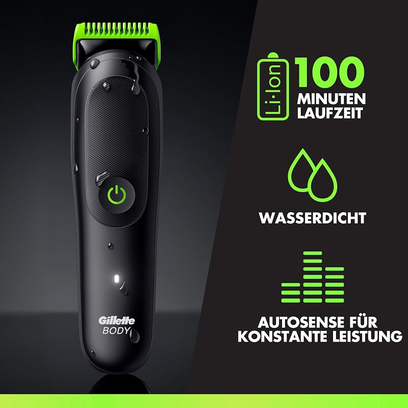 n Labs i5 Body + Intimate Trimmer Trimmer Herren, Schwarz/Grün