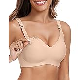 Vertvie Nursing Bras for Breastfeeding Seamless Comfort Maternity Bra Wireless Support Pregnancy Sleep Bralette Natural Shape