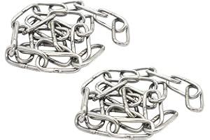 Bytiyar 3/16 inch(5mm) Wire Diameter Stainless Steel Safety Chains 20 inch Long Link Rings Light Duty Coil Chain for Hanging Pulling Towing, 3/16"x 20" (2Pcs)