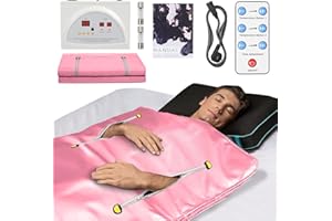 RELOIVE Far Infrared Sauna Blanket for Detoxification, Portable Sauna for Home Detoxification & Relaxation, Infrared Blanket Sauna with 95-176℉ Temp Range