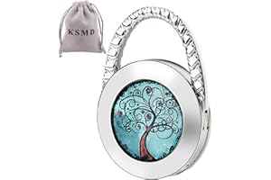 KSMD Purse Hooks for Table and Bars, Portable Purse Hanger Organizers - Foldable Folding Table Hook Hanger (Tree of Life)