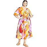 City Chic Women's Plus Size Dress - Swirl Tie Print
