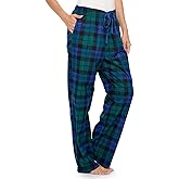 Casual Nights Women's Flannel Long Sleeve PJ's Button Down Sleepwear Pajama Set