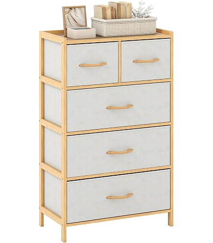 towerbox ６枚9000 白 ※カラー：白 ※サイズ：XL 价格：9000 Amazon.com: GIANTEX 5-Drawer Dresser for Bedroom, Bamboo Storage