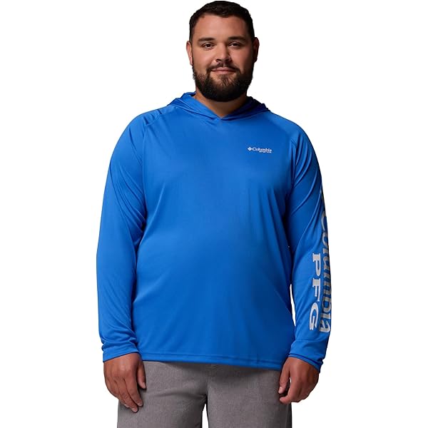Columbia Terminal Tackle Sweat à capuche pour homme, Bleu marine/logo rouge coucher de soleil