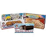 Little Debbie Variety Pack, Zebra Cakes, Cosmic Brownies, Honey Buns, Oatmeal Creme Pies, and Swiss Rolls (1 Box Each)