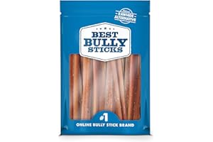 Best Bully Sticks 4 Inch Bully Sticks - 8 oz (Pack of 1) - Natural Grass-Fed, Grain and Rawhide Free, Ideal for Small or Young Canines