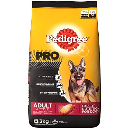 Buy Pedigree Pro Expert Nutrition For Dogs Dry Food For Active Adult Dogs 18 Months Onwards 3 Kg Online At Low Prices In India Amazon In