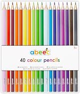 abeec Assorted Colouring Pencils 40 Assorted Artist Pencils Kids Back To School
