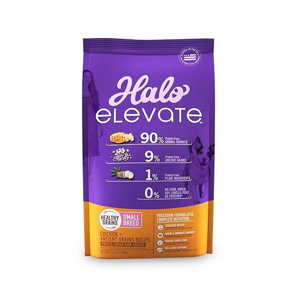 HALO ELEVATE SMALL BREED DOG FOOD, CHICKEN RECIPE,...