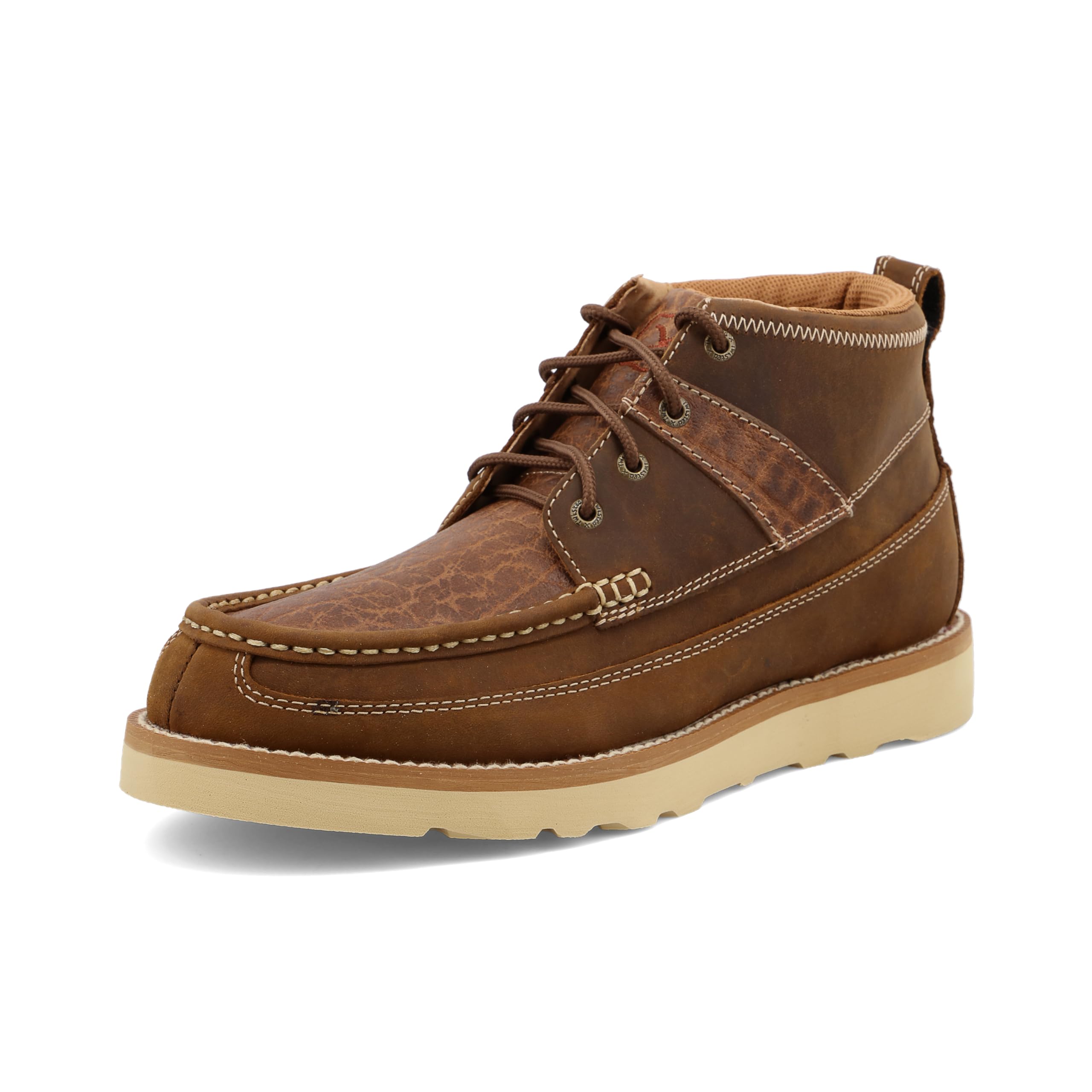 Twisted X Men's 4" Wedge Sole Boot, Round Toe with CellSole, Distressed Saddle & Cognac, 10.5 M Image Twisted X Men's 4" Wedge Sole Boot, Round Toe with CellSole, Distressed Saddle & Cognac, 10.5 M Image