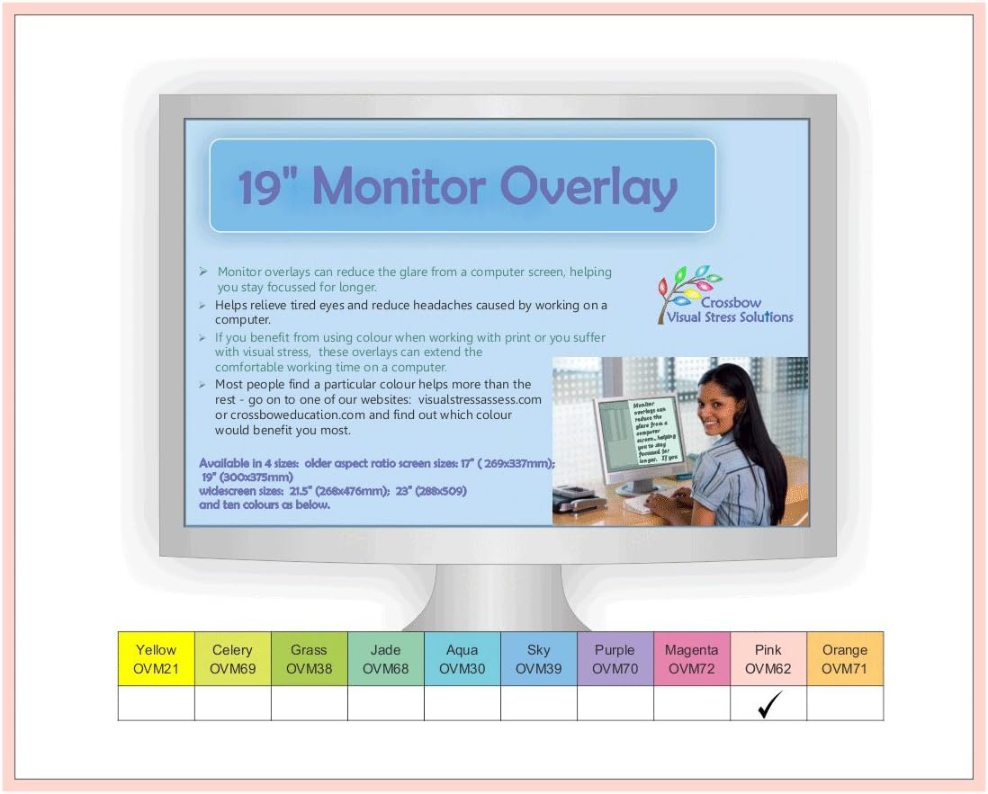 Crossbow Education: Monitor Overlay 19inch - Pink